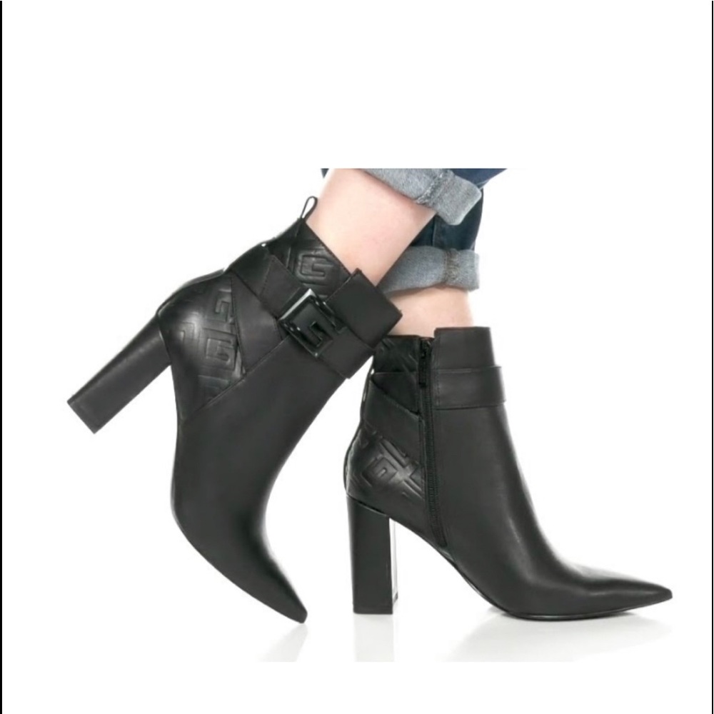 GUESS WOMEN ANKLE BLACK BOOT HEELS SIZE: 8.5 - Picture 6 of 6